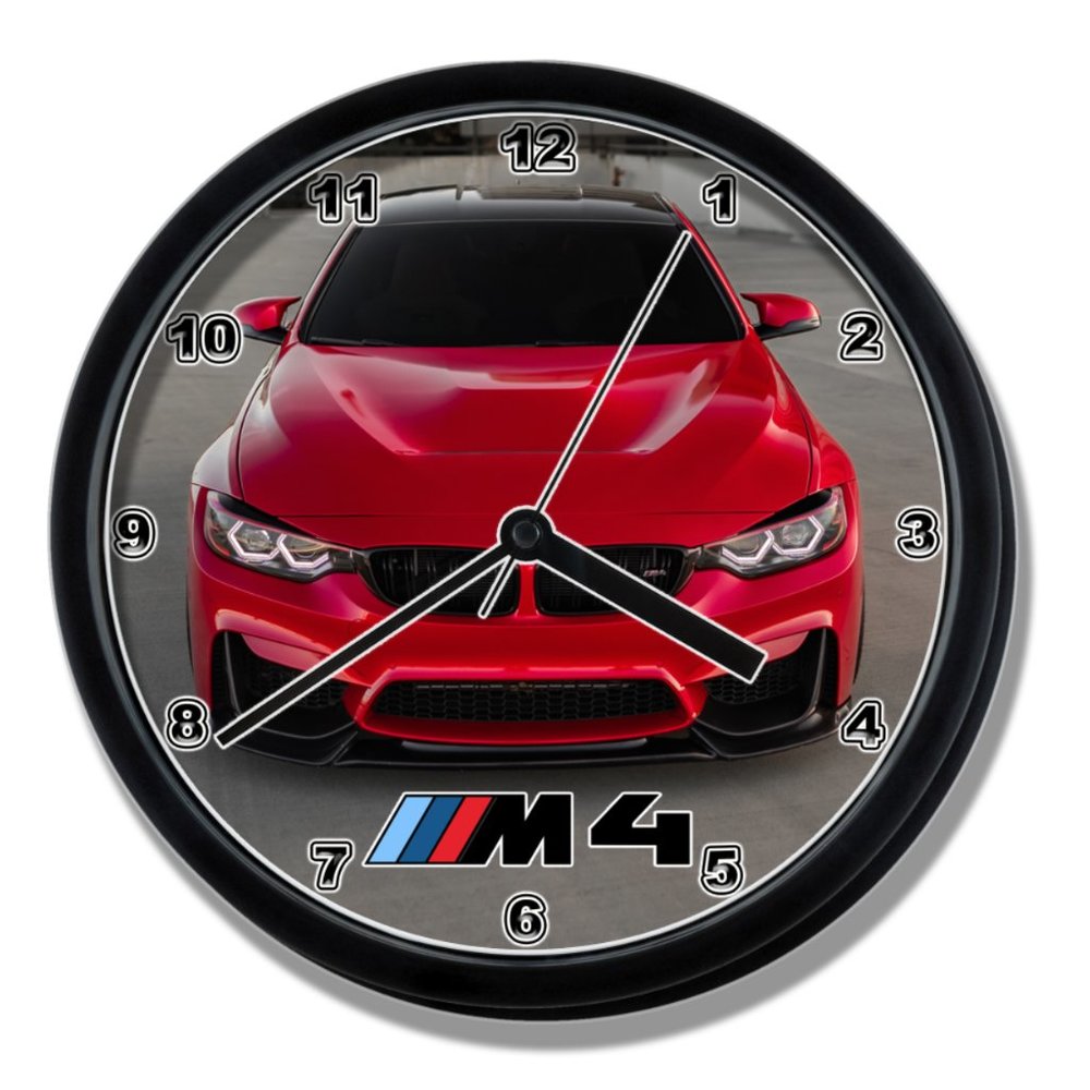 BMW M4 Competition Red Clock NEW